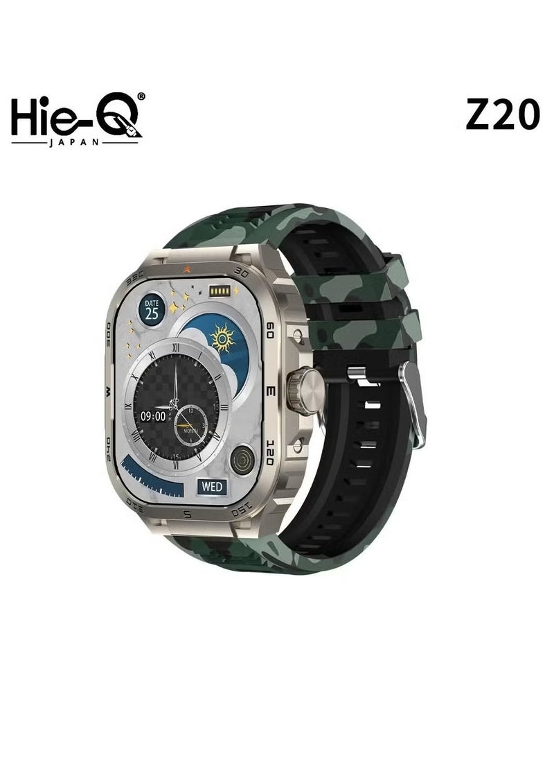 Hie-Q - Z20 Smart Watch – Fitness Tracker, Heart Rate Monitor, Sleep Tracker, Waterproof, Touchscreen, Multiple Sports Modes, Call & Message Notifications, Stylish Design - Image 1