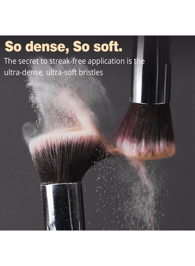 BEAKEY Makeup Brushes Set, Professional Foundation Eyeshadow Concealer Blush Powder Bronzer Applicator, 2 Blender Sponge with Beauty Paper Case - Image 3