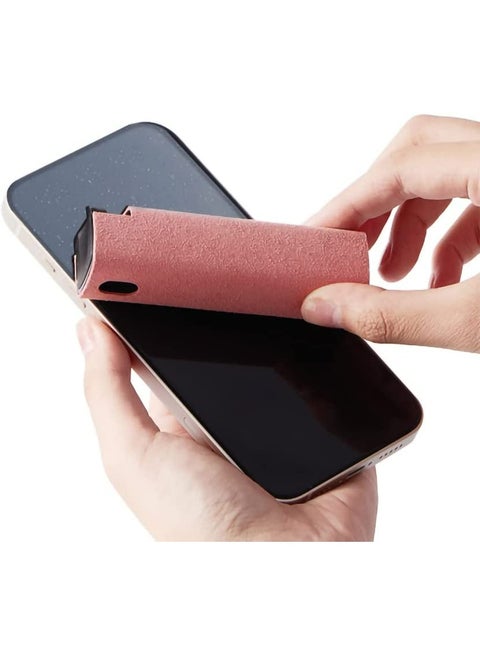 Care and Smile Mist Cleaner Screen Cleaner Sterilization Disinfection Cleansing Screen Cleaner Spray Safe for All Phones Laptop and Tablet Screens Two in One Spray and Microfiber Cloth PINK