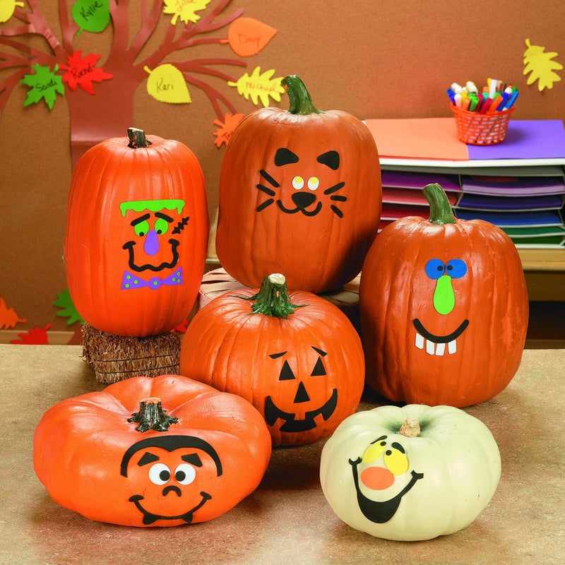 Fun Express Foam Pumpkin Decorating Craft Kit -12 - Crafts for Kids and Fun Home Activities - Image 2