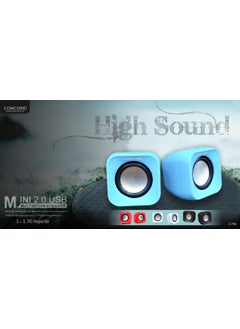 CONCORD C-799 1+1 Mini USB PC Speaker - Black  - Image 2