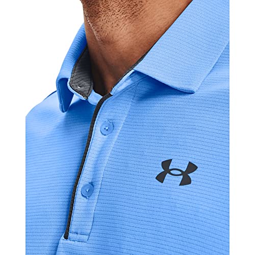 Under Armour Men's Tech Golf Polo, Carolina Blue (475)/Pitch Gray, X-Small - Image 2