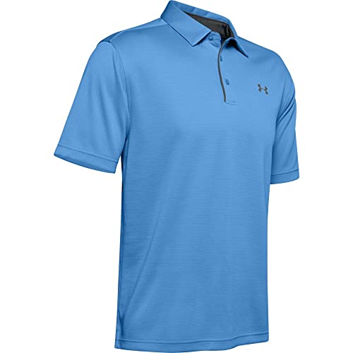 Under Armour Men's Tech Golf Polo, Carolina Blue (475)/Pitch Gray, X-Small - Image 4