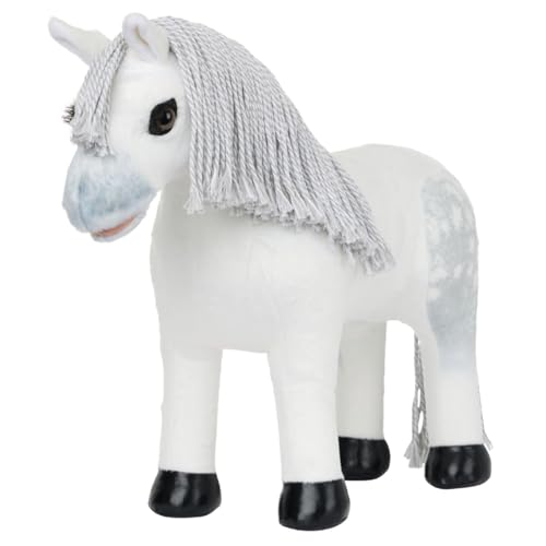 LeMieux Toy Pony Coco Bongo Champion Show Pony Grey Plaitable Mane Tail Patent Hooves Reversible LorryStable Carry Case Ages 3 Show Pony White One Size - Image 1