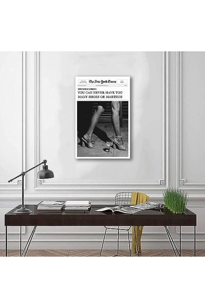 JAFALU Vintage Funky Hot Girl Posters The New York Times Newspaper Canvas Wall Art - Image 3