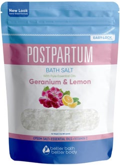 Better Bath Better Body Postpartum Sitz Bath Soak 2 Lbs Postpartum Care for New Moms Bath Salt with Essential Oils in Easy PressLock BPAFree Pouch Made with Natural Ingredients Made in USA 