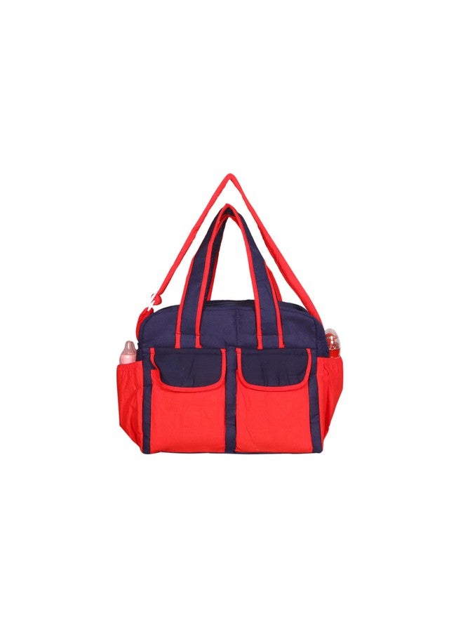 Unique Ideas New Born Baby Multipurpose Polyester Diaper/Mother Bag with Holder Diaper Changing Multi Compartment (Red Regular, Medium,Pack of 1) - Image 2