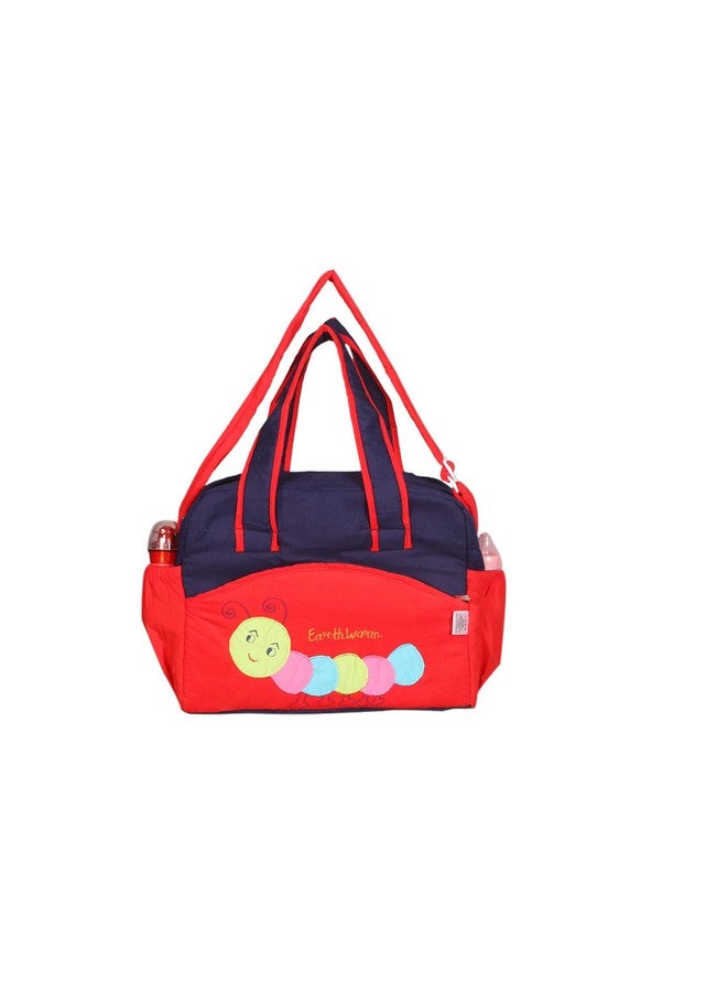 Unique Ideas New Born Baby Multipurpose Polyester Diaper/Mother Bag with Holder Diaper Changing Multi Compartment (Red Regular, Medium,Pack of 1) - Image 1