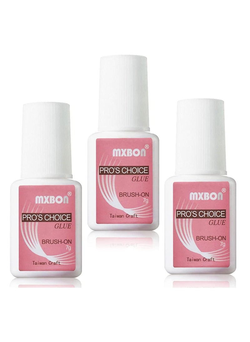 مكبون مجموعة من 3 فرشاة احترافية من مكسبون على غراء الأظافر شفاف - Image 1