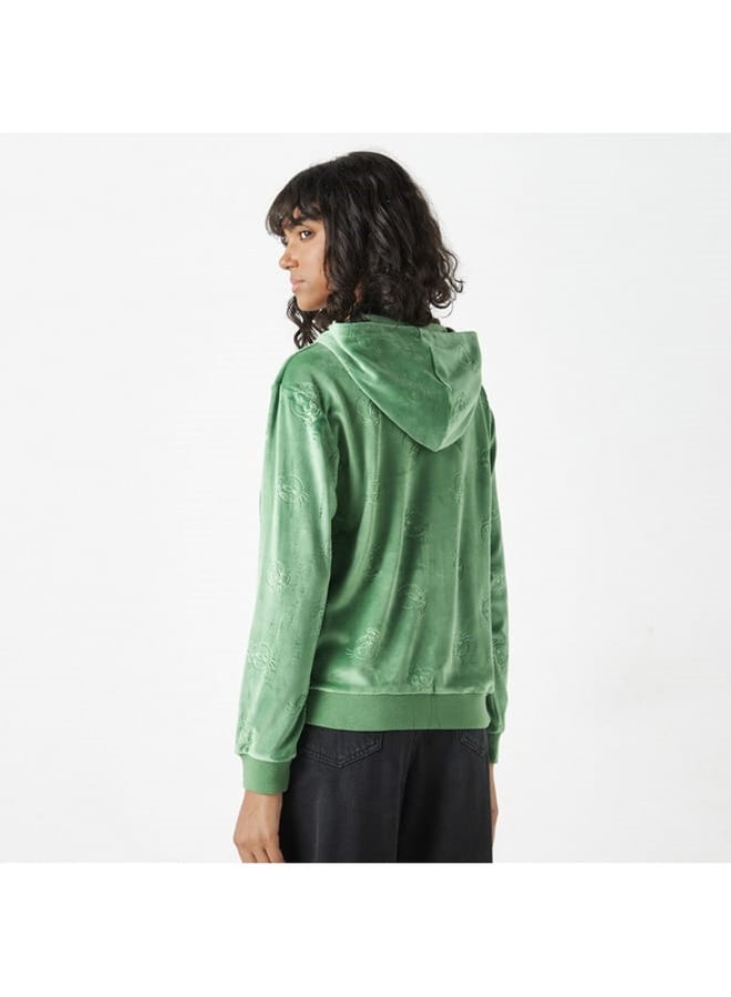 SP Characters Tweety Embossed Zip Through Hoodie with Long Sleeves and Pockets - Image 2