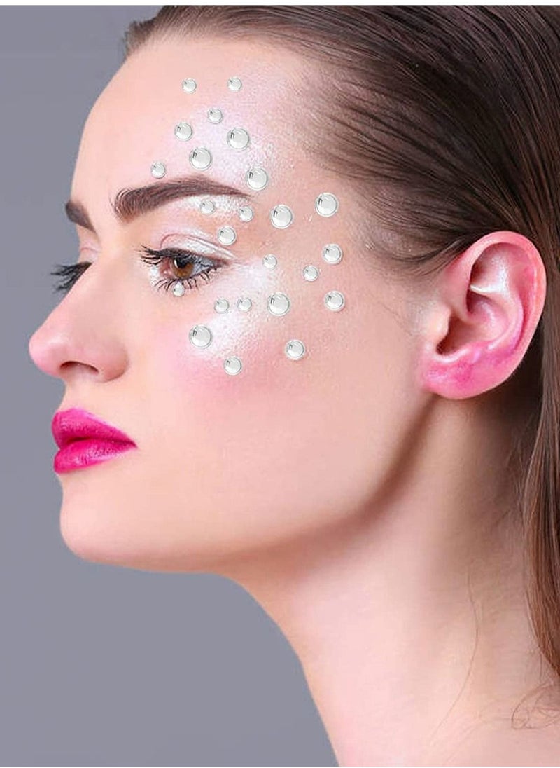 Captaintech 2100 Pcs Rhinestone Stickers Transparent Self Adhesive Crystal Glitter Diamond Art Gemstone Stickers Suitable for Face Decoration Diy Nail Phone Case  6 Sheet  - Image 4