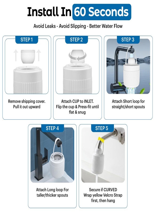 IAMZAY Bath Water Filter for Tub Faucet with Overflow, 8000 Gallons of Filtration, Remove contaminants, Chlorine, Fluoride, Hard Water Softener, Enhances the Health of Skin, Hair, Nails - Image 5