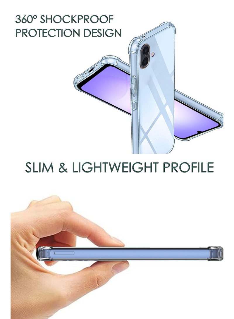 Samsung Galaxy A07 - Tempered Clear Glass Screen Protector And Ultra Clear Transparent Silicone Drop-Proof Clear Flexible Protective Phone Cover - Transparent | Compatible For Samsung Galaxy A07 - Image 3