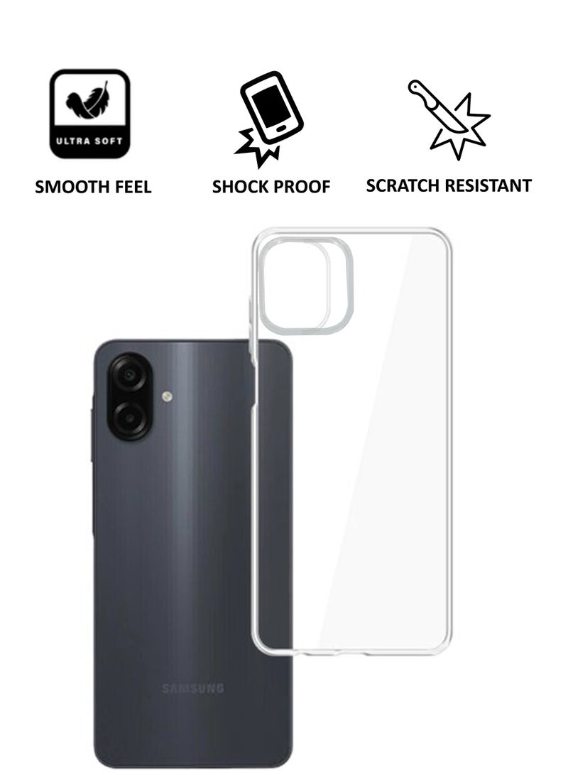 Samsung Galaxy A07 - Tempered Clear Glass Screen Protector And Ultra Clear Transparent Silicone Drop-Proof Clear Flexible Protective Phone Cover - Transparent | Compatible For Samsung Galaxy A07 - Image 4