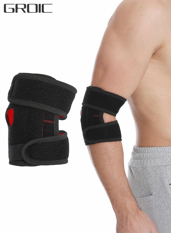 GROIC Elbow Brace, Adjustable Elbow Support With Dual-Spring Stabilizer, Sports Injury Pain Relief and Protection, Elbow Support Arm Wrap Strap,Sports Protective Equipment - Image 1