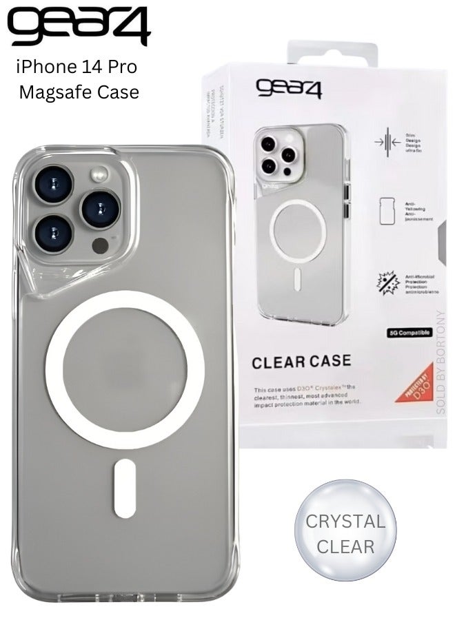 جيرفور غطاء ماج سيف لهاتف آيفون 14 برو، جراب مغناطيسي قوي شفاف مقاوم للصدمات لهاتف آيفون 14 برو، نتوء حول الكاميرا، غطاء عالي الوضوح لهاتف آيفون 14 برو - Image 1