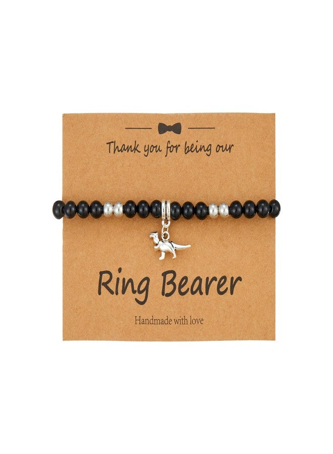 Sanyaa Dinosaur Proposal Bracelet Will You Be Our Ring Bearer, Thank You For Being Our Ring Bearer Wedding Gift - Image 1