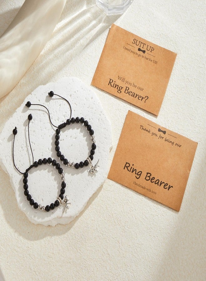 Sanyaa Dinosaur Proposal Bracelet Will You Be Our Ring Bearer, Thank You For Being Our Ring Bearer Wedding Gift - Image 2