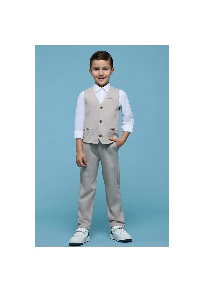 أر أند بي Solid Shirt with Waistcoat