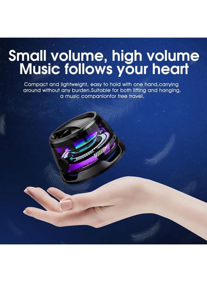 YUSEN G200 Magnetic Bluetooth Speaker,Multifunctional Portable Mini Speaker with Multi RGB Color Light Show-3D Surround Sound Effect, For  Gifts (Black) - Image 4