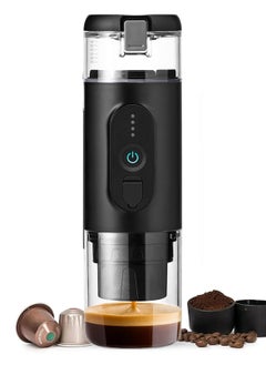 XIPH Portable Espresso Maker, Travel Electric Espresso Machine with Self-Heating Function, 20 Bar Pressure Extraction, Compatible with NS Pods & Ground Coffee, for Travel, Vehicles, Camping  - Image 1