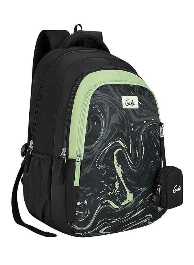 Genie Aqualit Laptop Backpack for Girls (36L) | Stylish Office, College & Travel Laptop Backpack | Multi-Compartment, Lightweight, Ergonomic Straps | Black - Image 1
