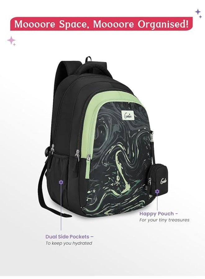 Genie Aqualit Laptop Backpack for Girls (36L) | Stylish Office, College & Travel Laptop Backpack | Multi-Compartment, Lightweight, Ergonomic Straps | Black - Image 4