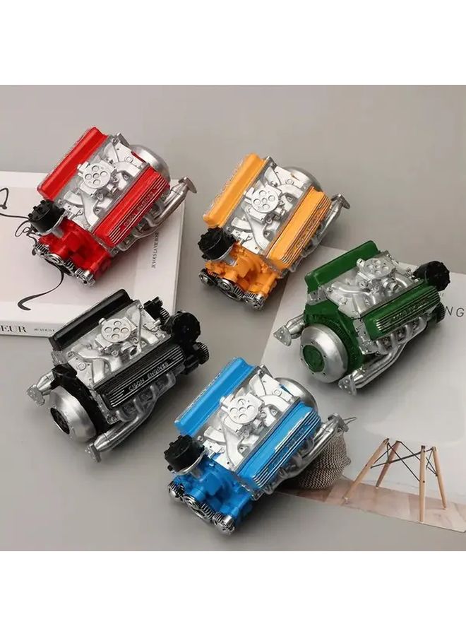 V8 Car Engine Model Kit DIY Assembly With Moving Pistons Educational STEM Project Red - Image 2