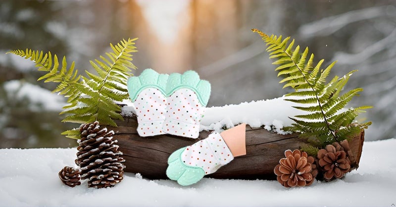 CESITRA Baby Teething Gloves, Baby Teether Hand Gloves nfant Teething Mittens - Food Grade Silicone Self-Soothing Gloves for Babies 3-18 Months (Pack of 1) - Soft Teether Toy - Image 1