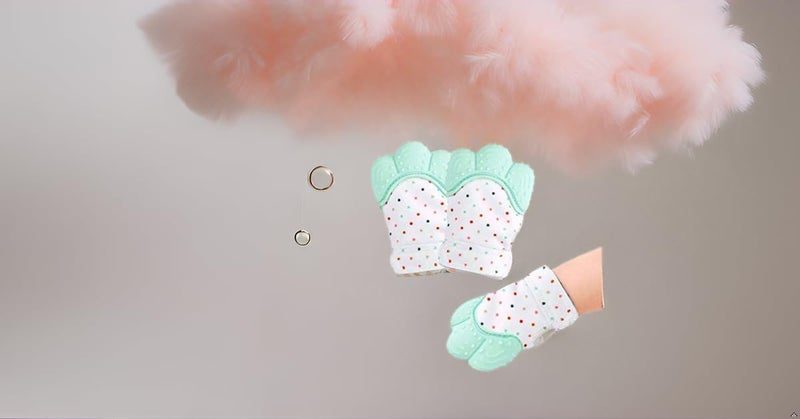 CESITRA Baby Teething Gloves, Baby Teether Hand Gloves nfant Teething Mittens - Food Grade Silicone Self-Soothing Gloves for Babies 3-18 Months (Pack of 1) - Soft Teether Toy - Image 2