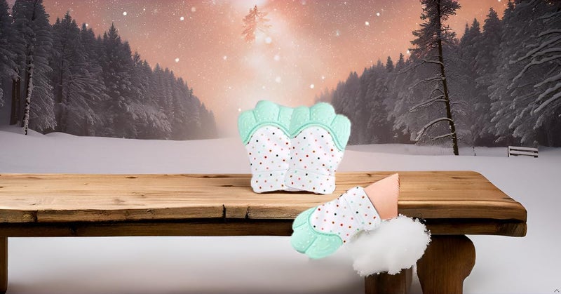 CESITRA Baby Teething Gloves, Baby Teether Hand Gloves nfant Teething Mittens - Food Grade Silicone Self-Soothing Gloves for Babies 3-18 Months (Pack of 1) - Soft Teether Toy - Image 3
