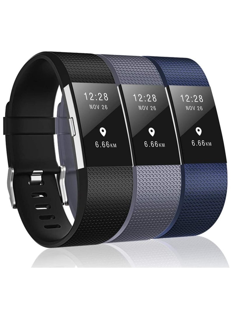 GNAFOTU - 3 Pack Waterproof Bands Compatible with for Fitbit Charge 2 - Image 1