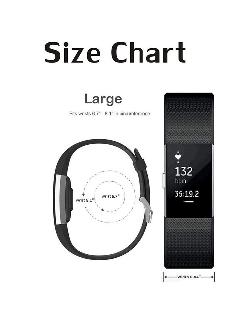 GNAFOTU - 3 Pack Waterproof Bands Compatible with for Fitbit Charge 2 - Image 1