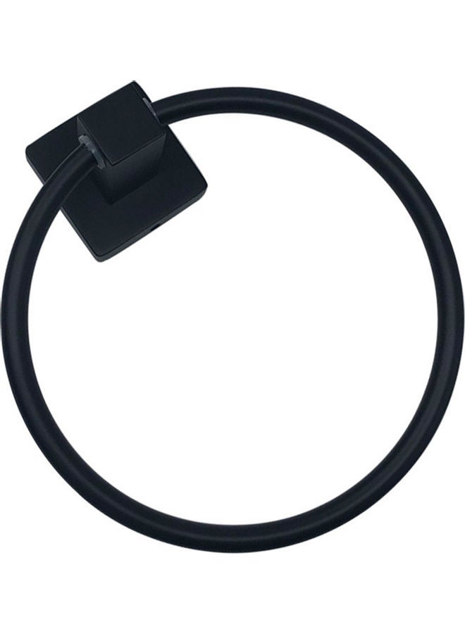 إسكدنيا حامل مناشف حلقي من الستانلس ستيل يثبت على الحائط أسود 19 x 6.50 x 11سم - Image 3