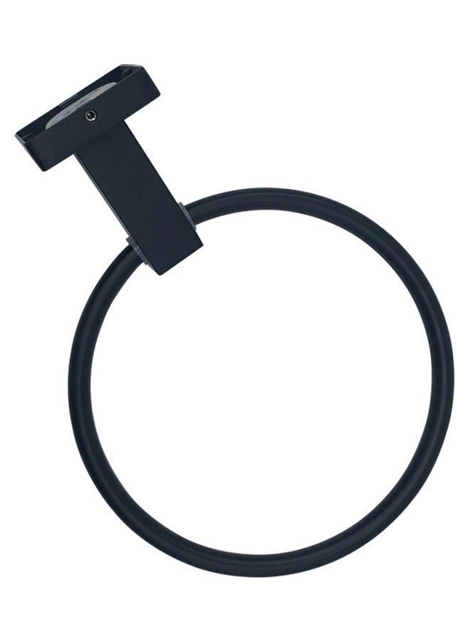 إسكدنيا حامل مناشف حلقي من الستانلس ستيل يثبت على الحائط أسود 19 x 6.50 x 11سم - Image 4