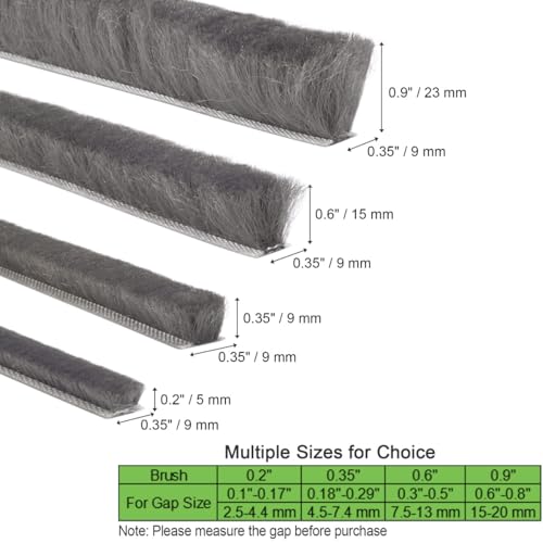 YOCCEK Self-Adhesive Weather Stripping Seal for Doors & Windows – Soundproof Insulation Gap Filler for Sliding, Exterior, Front, and Jamb Frames – 0.2" x 0.35" x 16.5 ft, Gray - Image 5