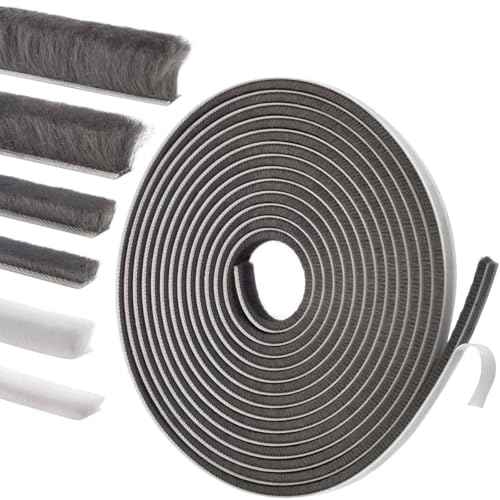 YOCCEK Self-Adhesive Weather Stripping Seal for Doors & Windows – Soundproof Insulation Gap Filler for Sliding, Exterior, Front, and Jamb Frames – 0.2" x 0.35" x 16.5 ft, Gray - Image 1