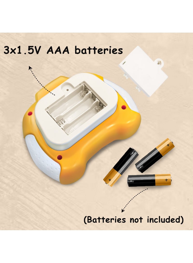 UKR Quick Push Pop It Toy – Light Up Bubble Pop Fidget Toy | Rainbow Push Pop Game for Stress & Anxiety Relief | Handheld Fidget Toy (Yellow) - Image 3