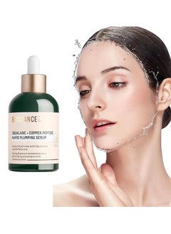 BIOSSANCE Squalane + Copper Peptide Rapid Plumping Serum-Powerfully Hydrating Face Serum that Instantly Plumps and Firms with Collagen Boosting Copper Peptides 50ML  - Image 1