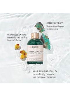 BIOSSANCE Squalane + Copper Peptide Rapid Plumping Serum-Powerfully Hydrating Face Serum that Instantly Plumps and Firms with Collagen Boosting Copper Peptides 50ML  - Image 2