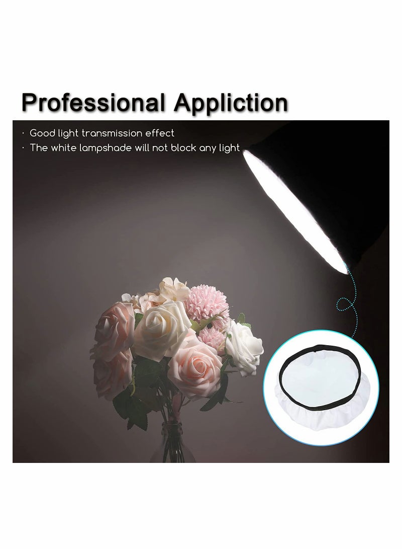 4 Pack Soft White Diffuser Lamp Covers - 7 inch Cloth Shades for Strobe & LED Video Lights - Image 4