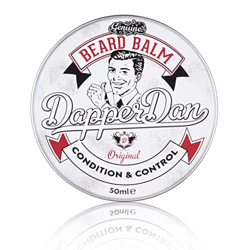 Dapper Dan Nourishing Beard Balm, Blend of Essential Oils And Waxes to Shape, Style and Nourish Moustaches and Beard, Vanilla and Raspberry Scent, 1.69 fl oz - Image 1