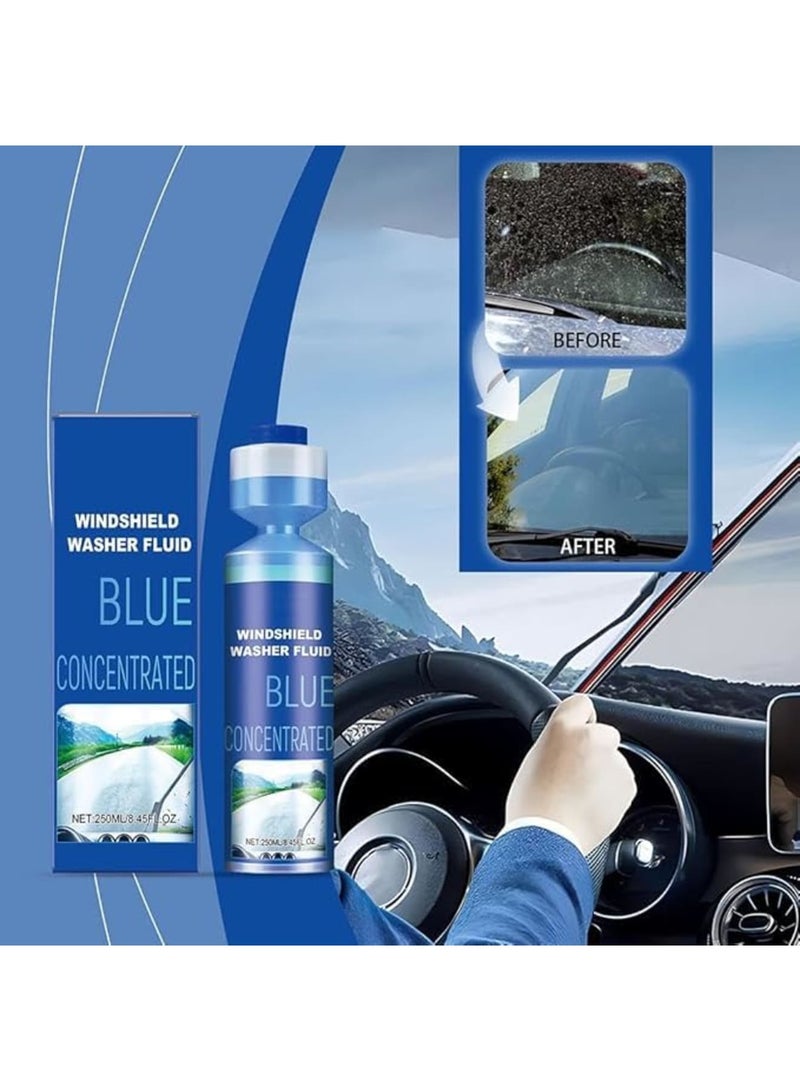 SYOSI Windshield Washer Fluid for Cars – 250ml/8.79 Oz Car Window Cleaner, Effective Window Washer Fluid for Car Windshields, Removes Dirt, Streaks, Bugs  Road Grime for Clear Vision (Blue) - Image 4