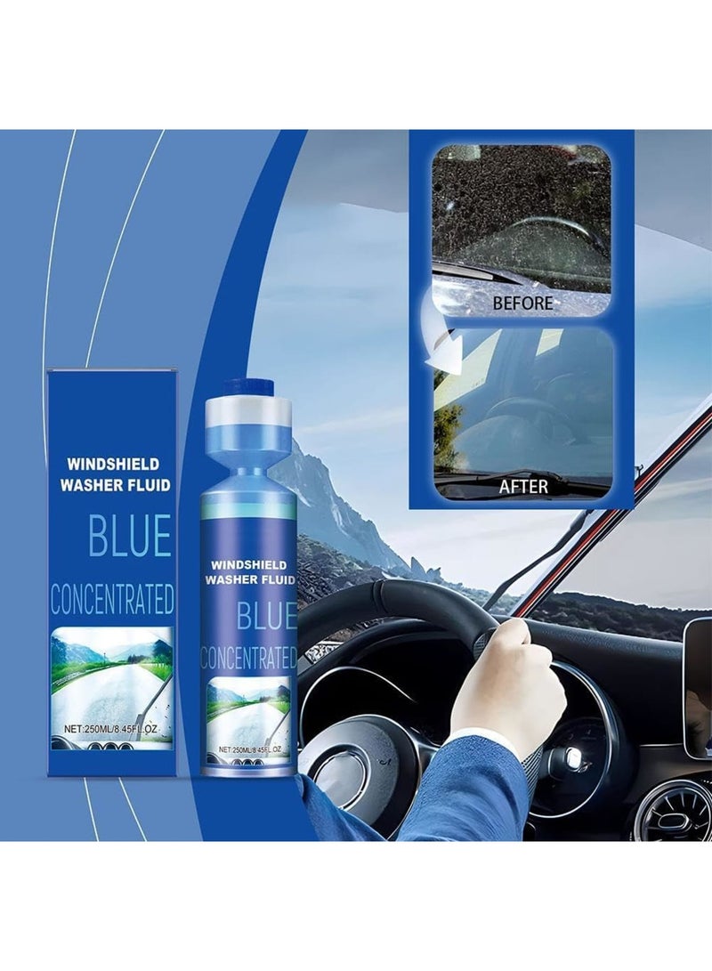 SYOSI Windshield Washer Fluid for Cars – 250ml/8.79 Oz Car Window Cleaner, Effective Window Washer Fluid for Car Windshields, Removes Dirt, Streaks, Bugs  Road Grime for Clear Vision (Blue) - Image 3