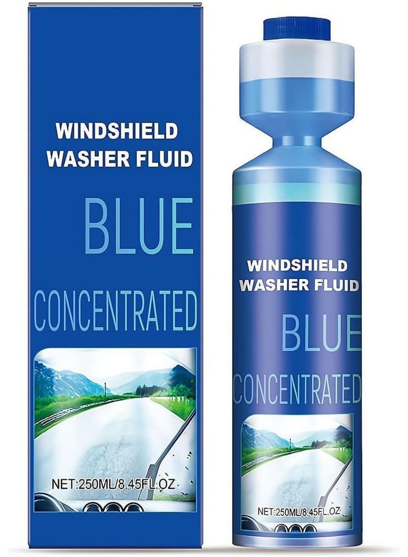 SYOSI Windshield Washer Fluid for Cars – 250ml/8.79 Oz Car Window Cleaner, Effective Window Washer Fluid for Car Windshields, Removes Dirt, Streaks, Bugs  Road Grime for Clear Vision (Blue) - Image 1