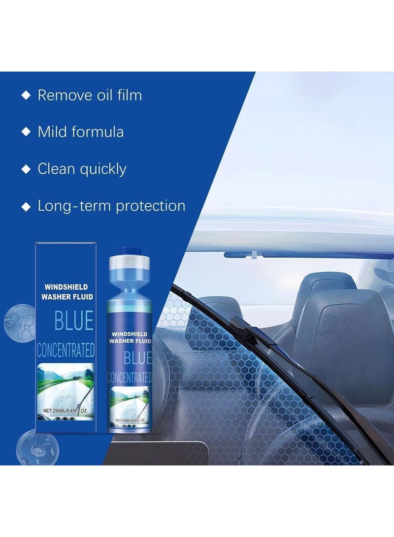 SYOSI Windshield Washer Fluid for Cars – 250ml/8.79 Oz Car Window Cleaner, Effective Window Washer Fluid for Car Windshields, Removes Dirt, Streaks, Bugs  Road Grime for Clear Vision (Blue) - Image 2