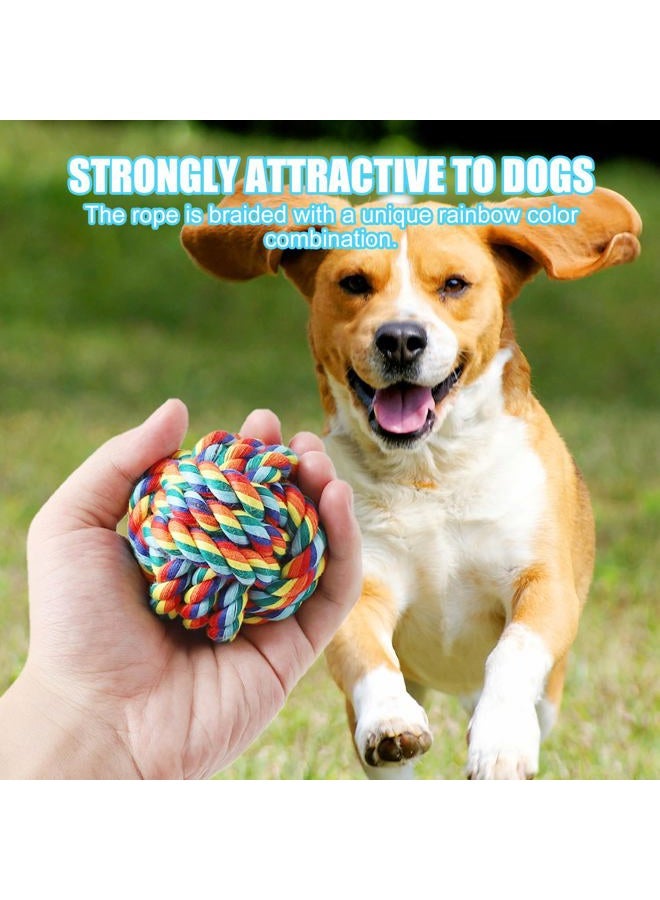 Dog Rope Toys for Aggressive Chewers, 4 Pack Durable Cotton Rope Chew Toys for Medium and Large Dogs, Teeth Cleaning, Interactive Tug of War, Puppy Training and Fetch Play - Image 3