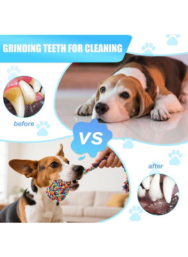 Dog Rope Toys for Aggressive Chewers, 4 Pack Durable Cotton Rope Chew Toys for Medium and Large Dogs, Teeth Cleaning, Interactive Tug of War, Puppy Training and Fetch Play - Image 4