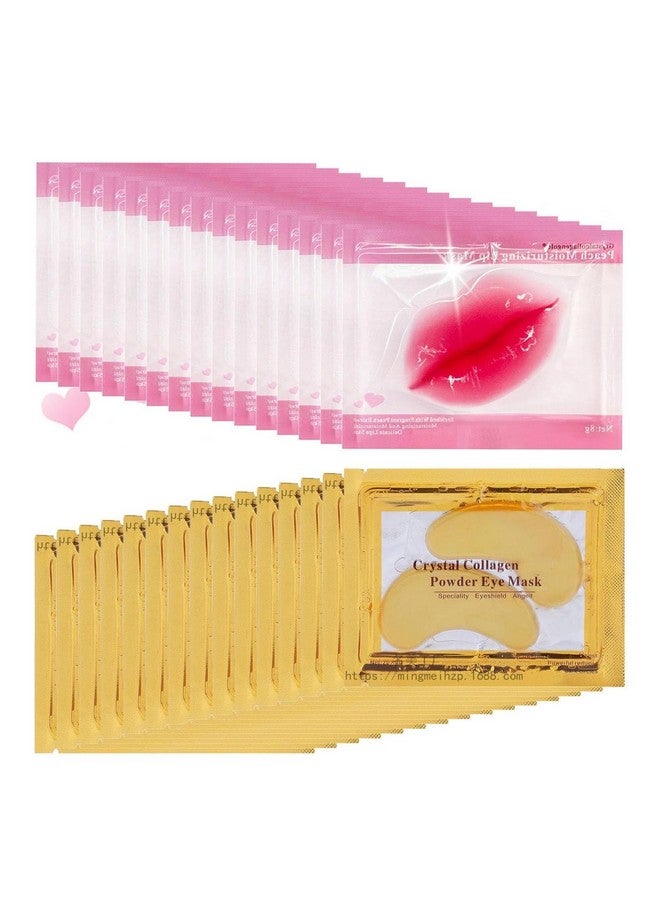 Miniling 30Pcs Lip Masks & Eye Maskunder Eye Patches 24K Gold Under Eye Mask Puffy Eyes And Dark Circles Treatments Under Eye Bagseffectively Nourishes The Lip & Eye Skinantiaging Eye Patches And Lip Mask… - Image 1