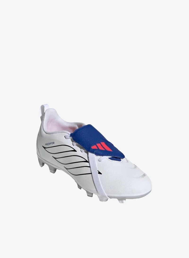 اديداس حذاء كرة القدم للأطفال Predator Club Fold-Over Tongue Elastic Laces Firm Ground/Multi Ground المُخصص لملاعب الأرضيات الصلبة والأسطح المتعددة
